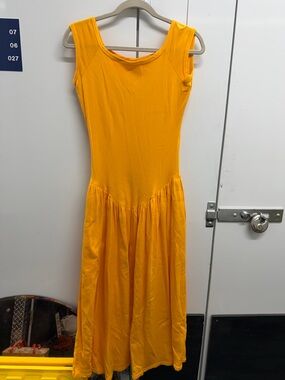 Betsy Johnson Vintage Women's Sleeveless Yellow Maxi Dress